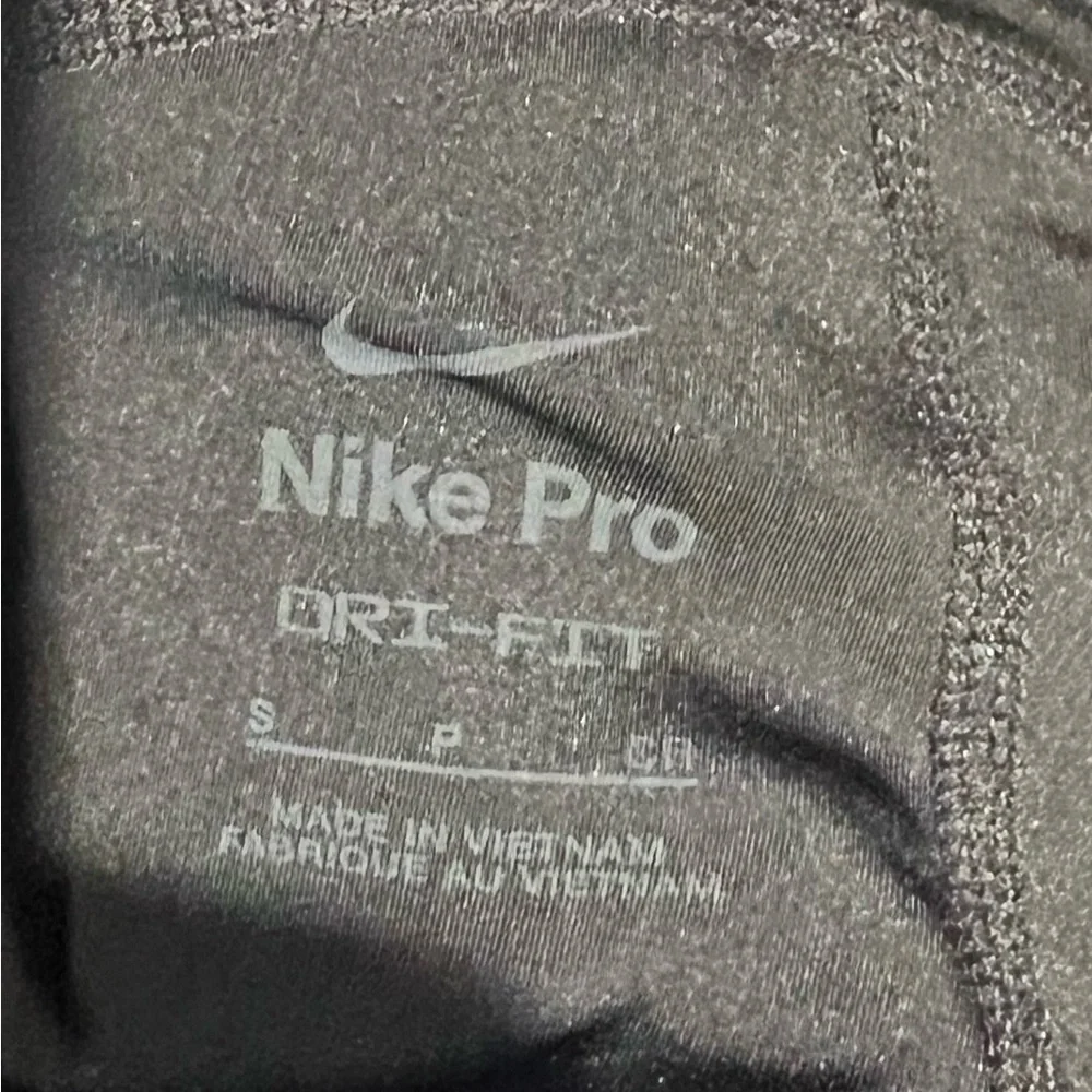 Nike Pro Women's Mid Rise Mesh Panel Black Leggings Size Small - Picture 5 of 5